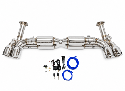 Sistema de escape Fabspeed RACE Supersport con válvulas y tubo en X. Porsche 991 Turbo / Turbo S (2013-2016) - 99111133105, 99111133106, 99111133107, 99111133504, 99111133505, 99111133506, 99111133507 - FS.POR.991T.SSRXVQ, FS.POR.991T.SSRXVQB